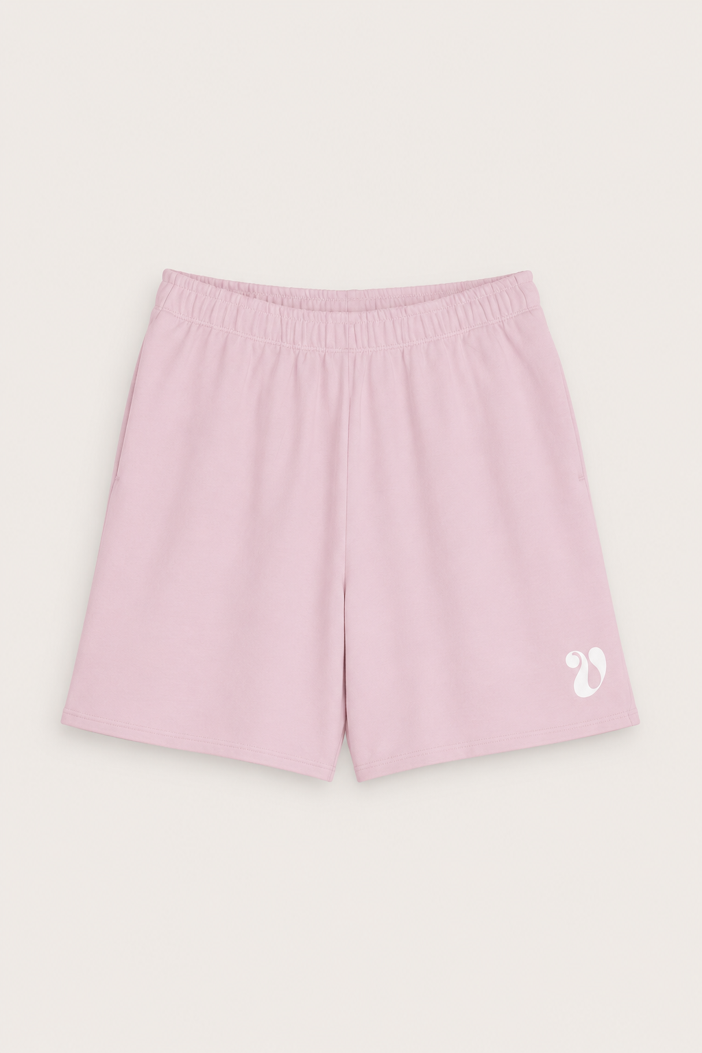 Signature V Long Cotton Shorts Pink